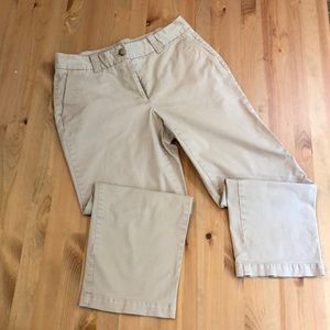 Lands End Khaki Twill Capri Pants